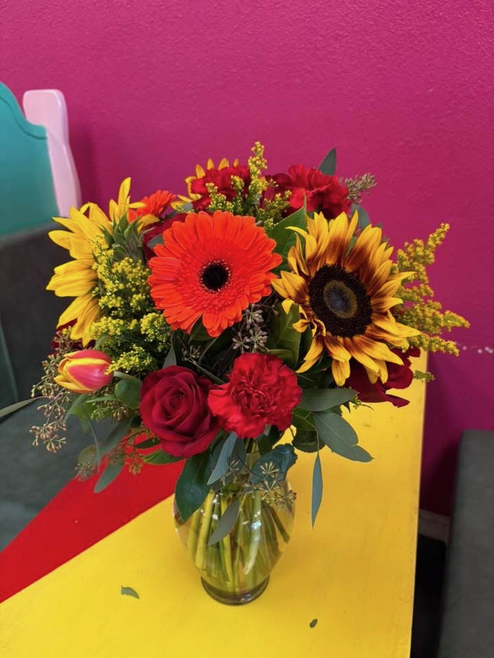Autumn Flowers Vase