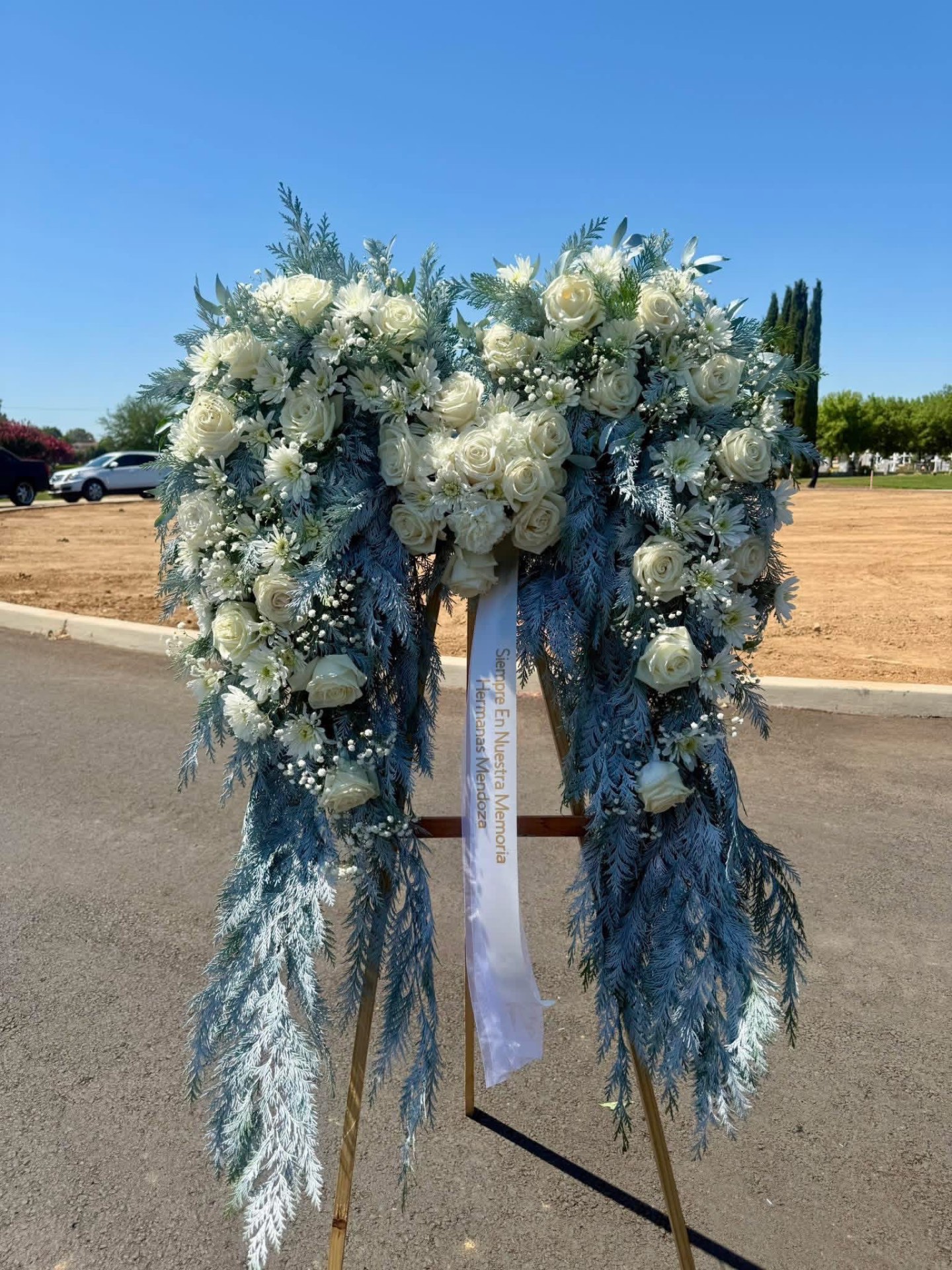 Angel Wings — custom floral piece