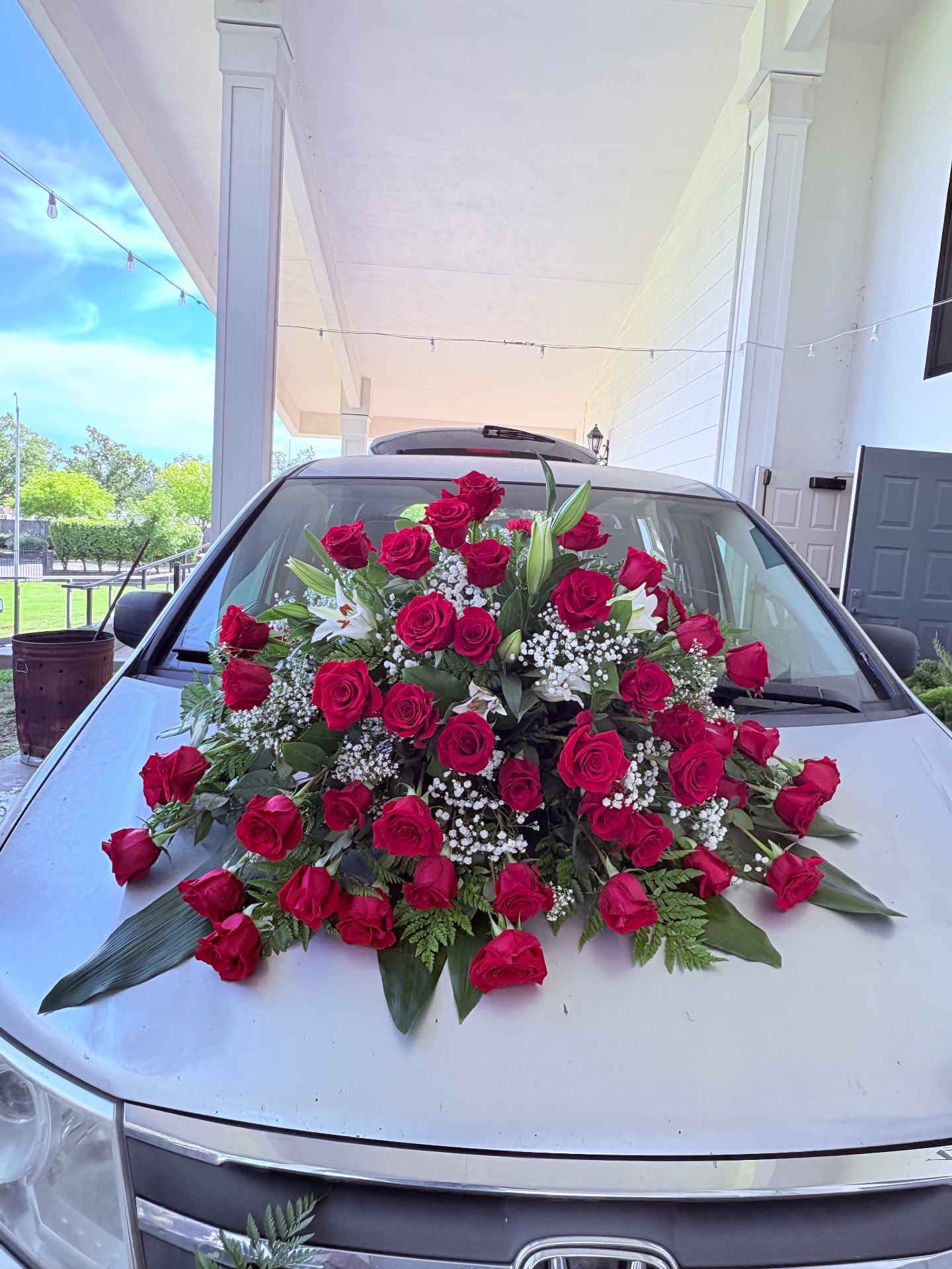 Casket Arrangement — custom floral piece