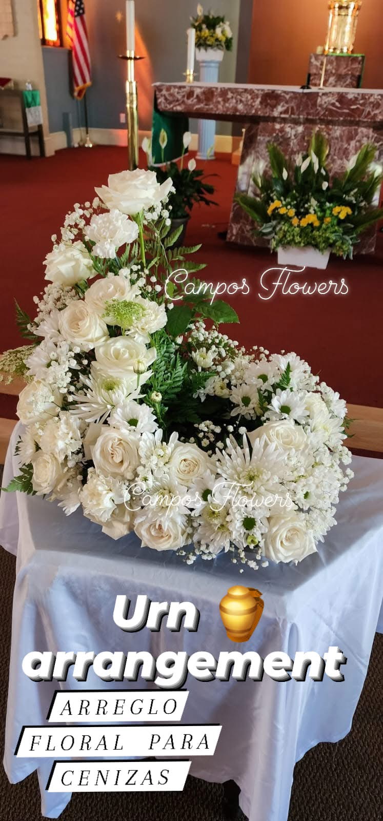 Urn Arrangement — custom floral piece